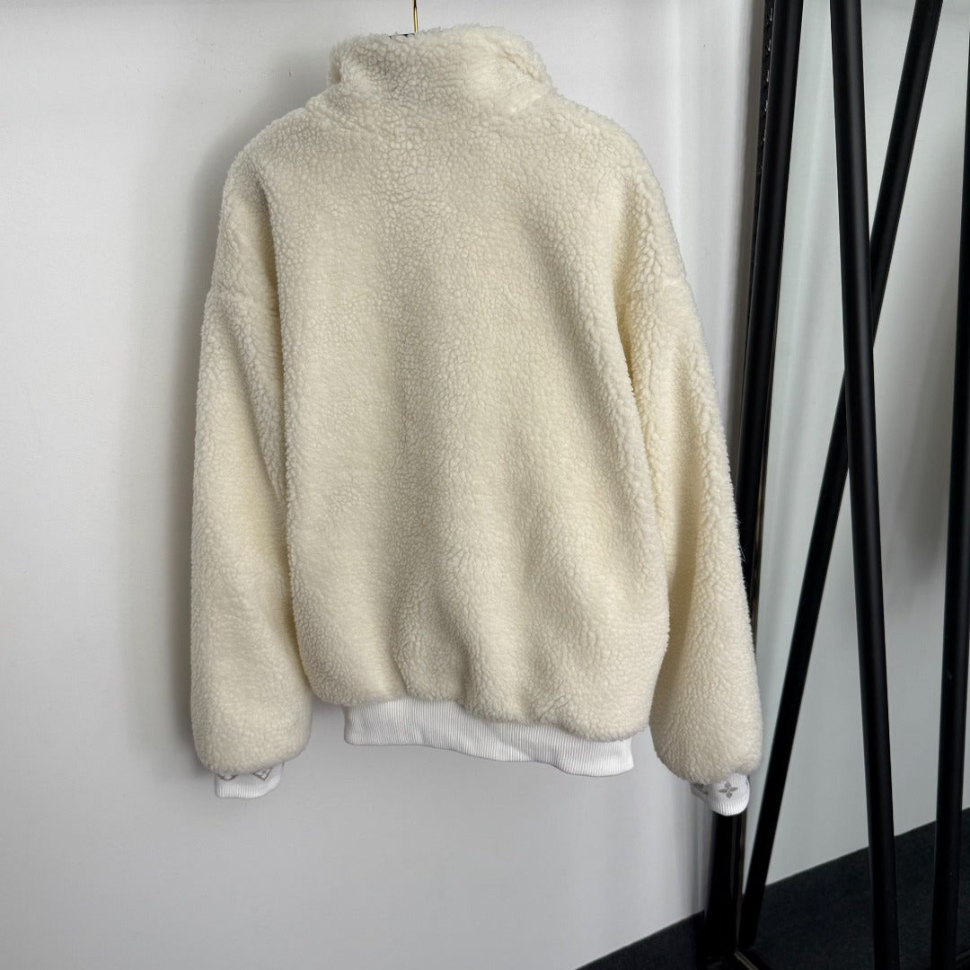 LV 25S STAND-COLLAR JACKET WITH SHEARLING LINING 0157
