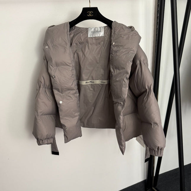 MAX MARA 25S LONG-SLEEVE COTTON HOODED JACKET 221