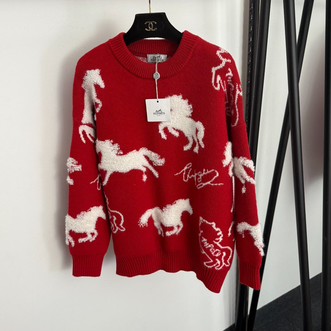 HERMES 25S LONG-SLEEVE SWEATER 468