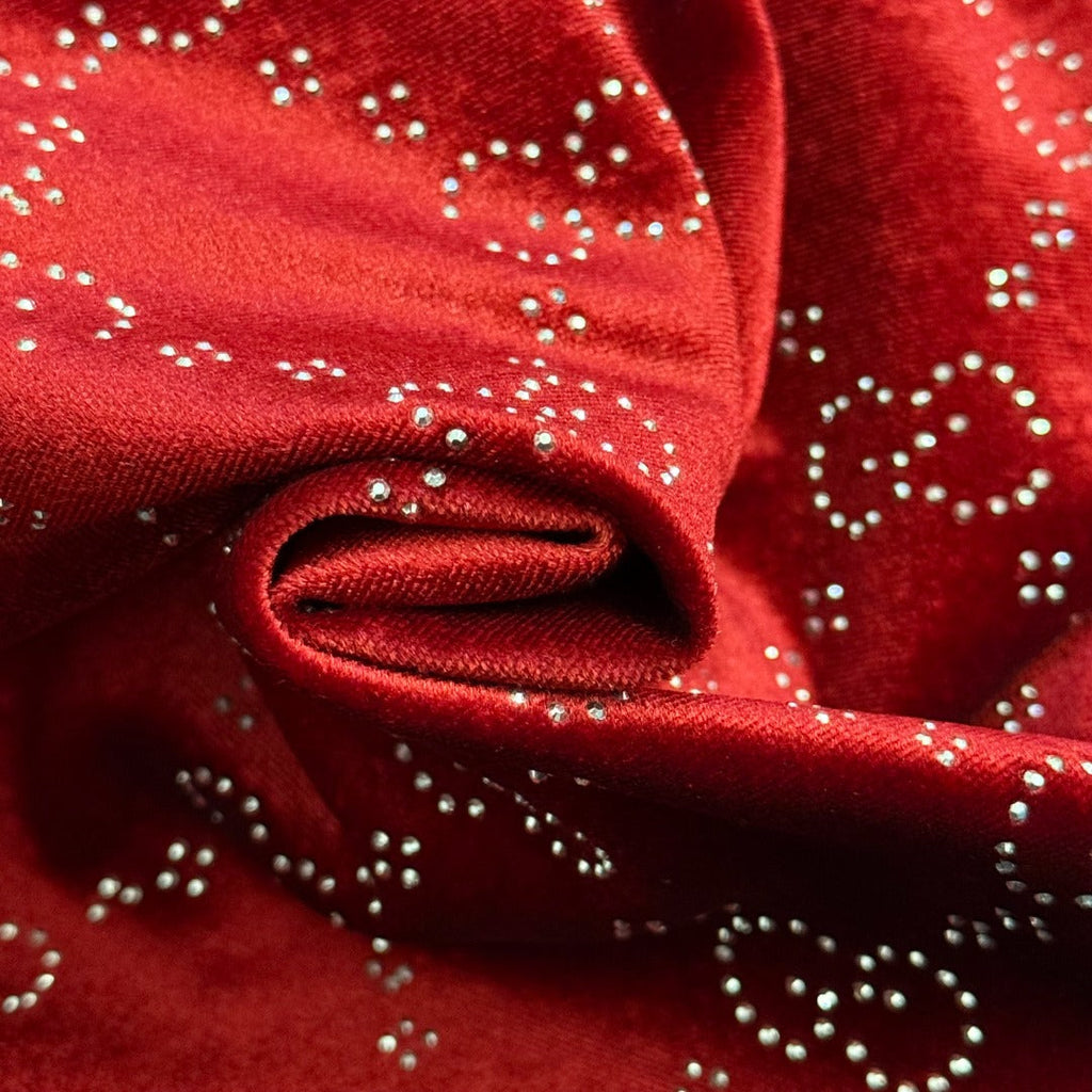 26S RHINESTONE VELVET DRESS 183