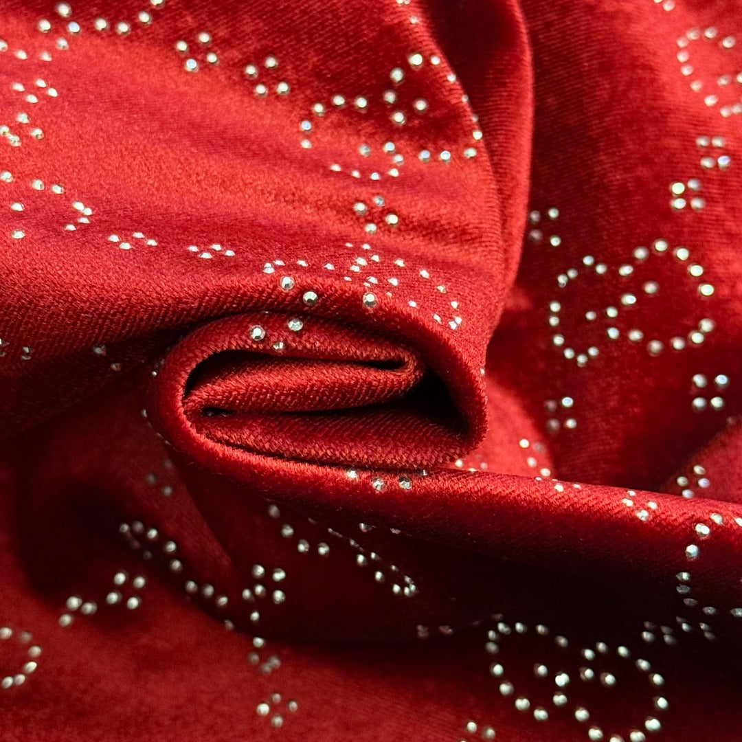26S RHINESTONE VELVET DRESS 183