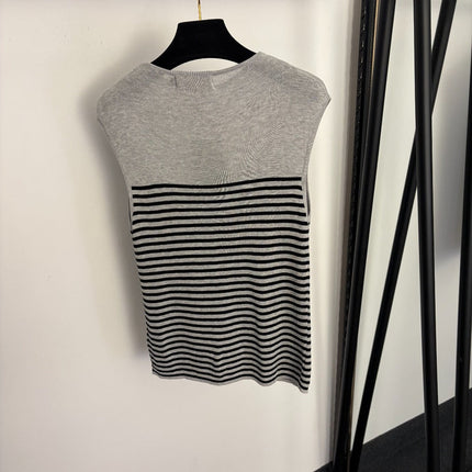 LORO PIANA 26S SLEEVELESS KNIT T-SHIRT 648