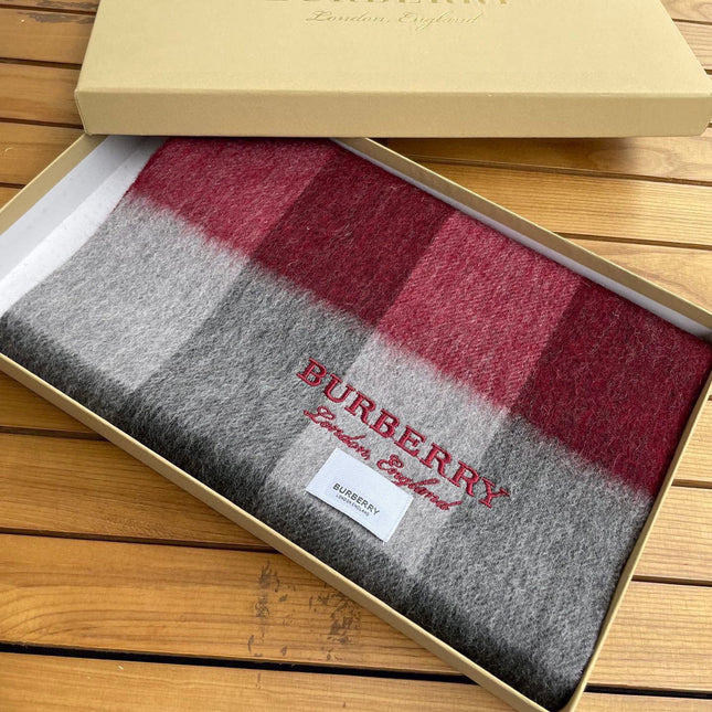 SCARF 180 CM IN CURRANT RED MIX BLACK CASHMERE 394743