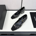 CC MARY JANE IN BLACK SEQUINS AND VELVET