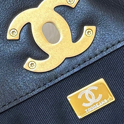 CHANEL 25S LARGE HOBO BAG 36 IN BLACK CALFSKIN GOLD HARDWARE