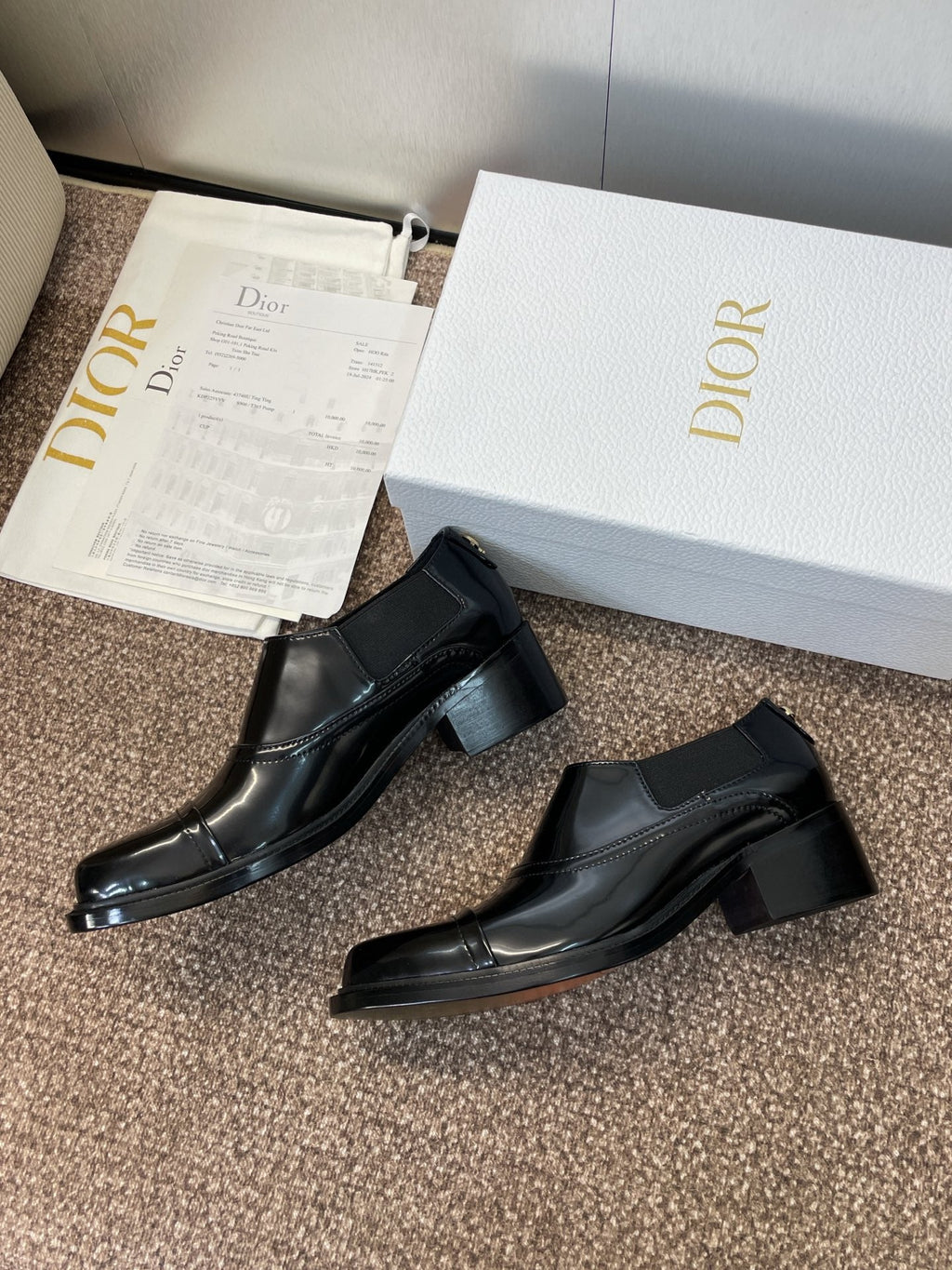 DIOR 25S DANDY DERBY SHOE 35MM IN BLACK BRUSHED CALFSKIN