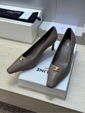 CELINE 26S HIGH HEELS 65 MM IN BEIGE GREY CALFSKIN