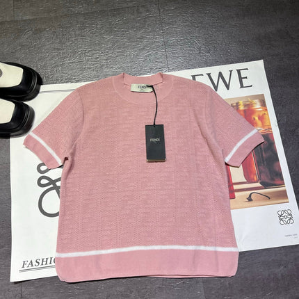 FENDI 26S SHORT SLEEVE KNIT T-SHIRT 222