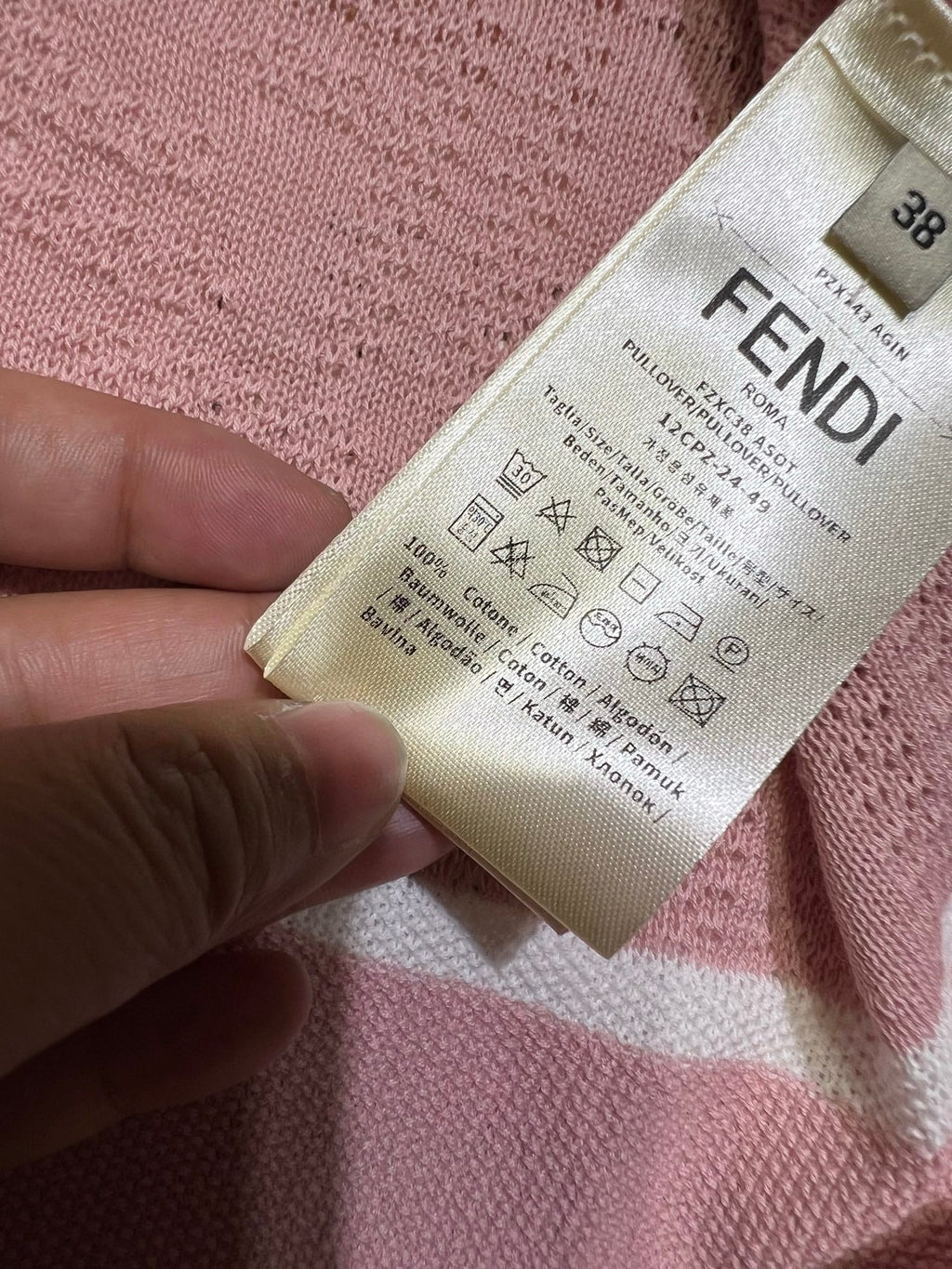 FENDI 26S SHORT SLEEVE KNIT T-SHIRT 222