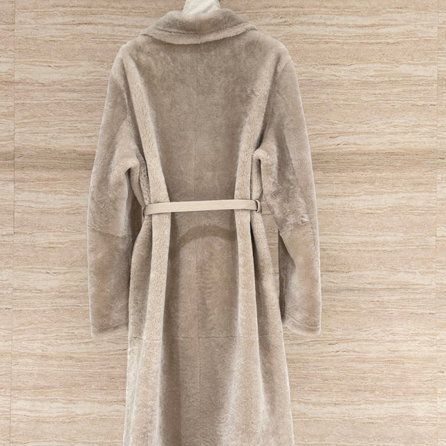 HERMES 25S LONG SHEARLING COAT 471