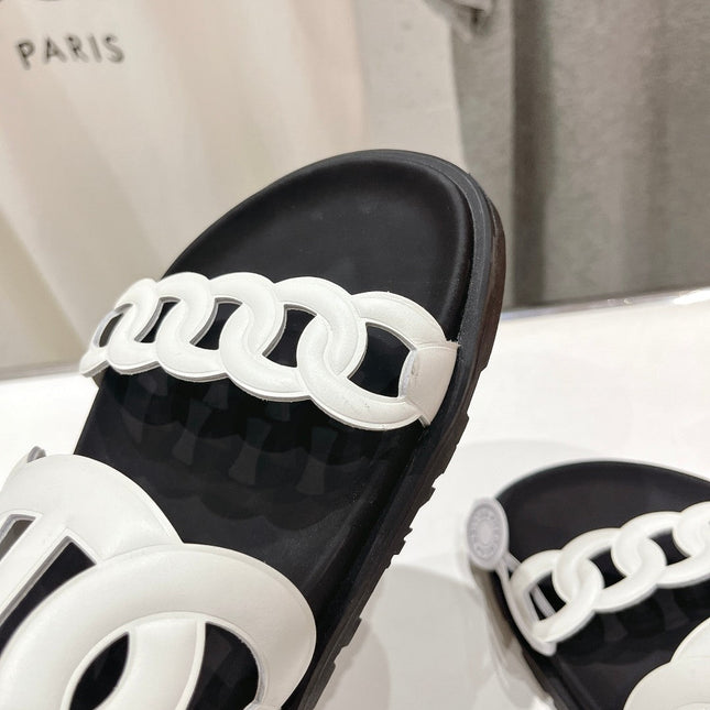 EXTRA SANDAL BLACK MIX WHITE CALFSKIN