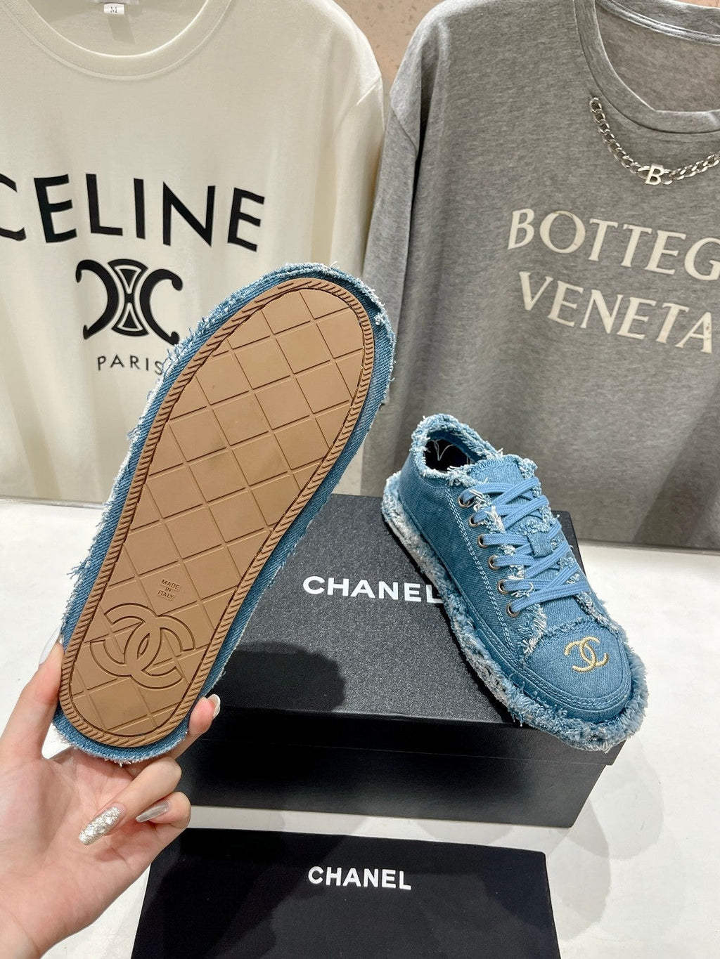 CC SNEAKER SKY BLUE DENIM FABRIC