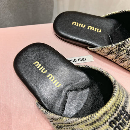 KNITTED MULES IN MULTICOLOR WOOL