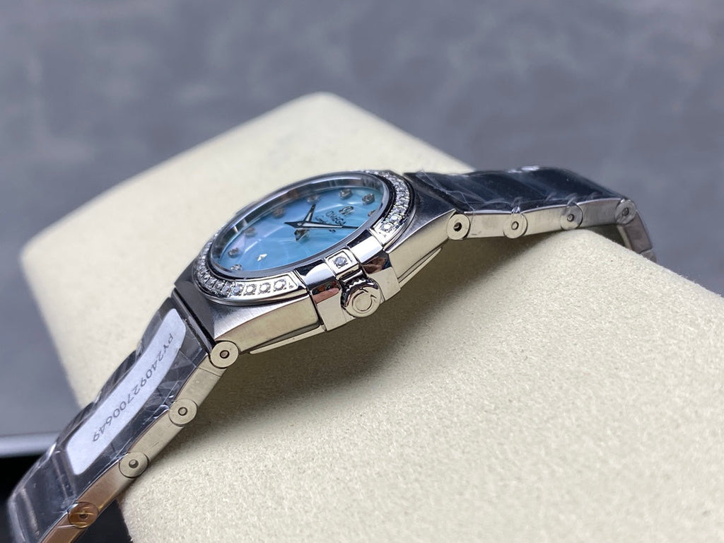 CONSTELLATION PETITE WATCH SILVER CASE AND SAPPHIRE BLUE DIAL WITH CRYSTAL