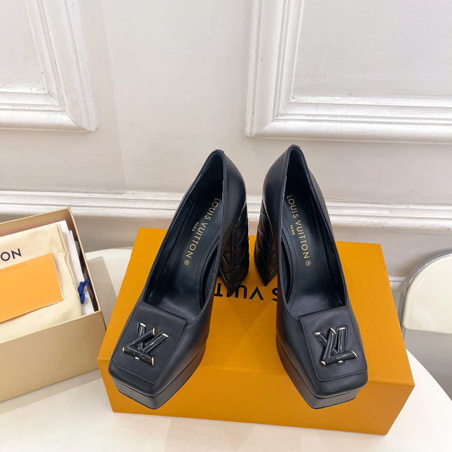 SHAKE MARY JANE HIGH HEEL 12 CM IN BLACK CALFSKIN