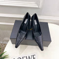 ALAIA 26S HIGH HEELS 95 MM IN BLACK CROCODILE-EMBOSSED CALFSKIN