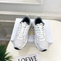 DIOR 26S SNEAKER IN WHITE GREY CALFSKIN AND MESH FABRIC