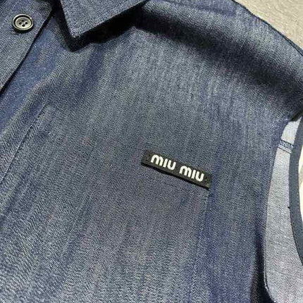 MIUMIU 26S SLEEVELESS DENIM SHIRT DRESS 1232