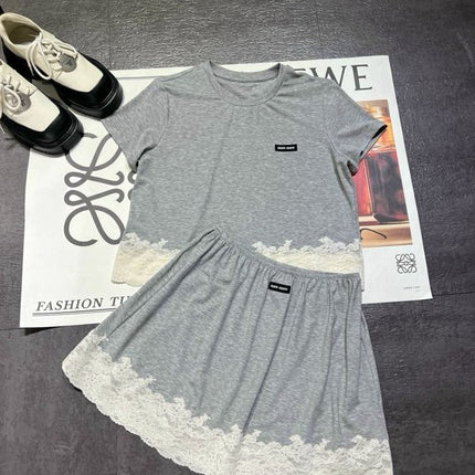MIUMIU 26S TOP AND SKIRT SET STYLE 1099