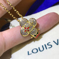 VIVIENNE RED BASIC PENDANT DIAMONDS NECKLACE