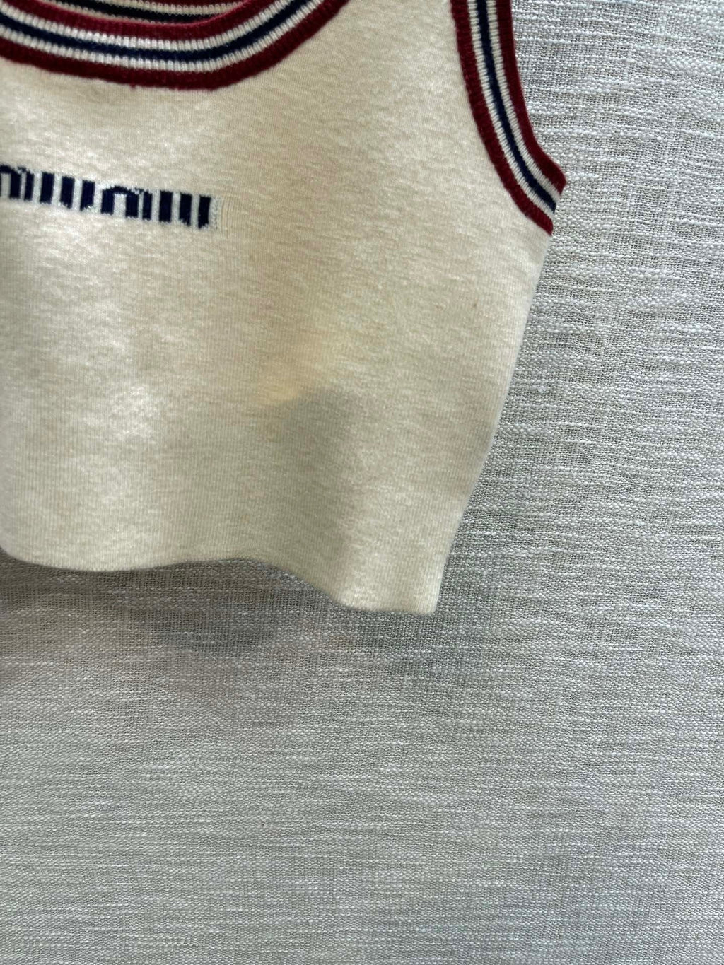 Miu Beige Tank Top and Skirt
