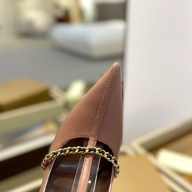 BURBERRY 26S HIGH HEELS 105 MM IN DARK NUDE BEIGE CALFSKIN
