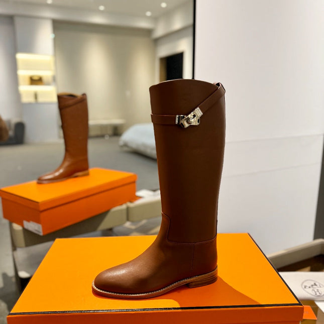 STIVALI JUMPING IN GINGERBREAD BROWN CALFSKIN