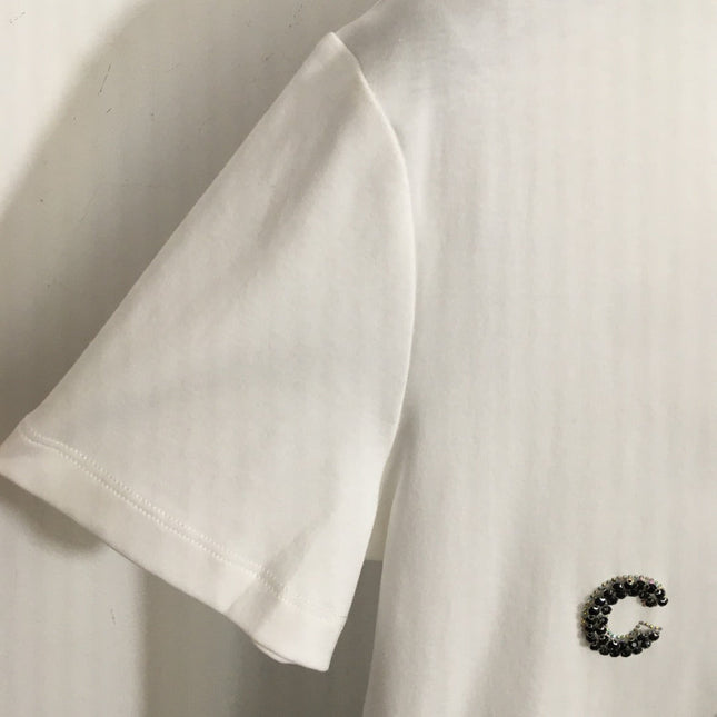 CHANEL 26S EMBELLISHED SHORT-SLEEVE T-SHIRT 850