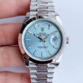 DAY-DATE 41MM STAINLESS STEEL ICE BLUE DIAL